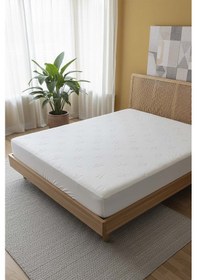 Resim Vera Sıvı Geçirmez Kapitoneli Çift Kişilik Yatak Alezi 160x200 Cm Beyaz 