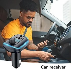 Resim Araba İçin Kablosuz Adaptör, Araba İçin Fm Verici | Araç Şarj Cihazı Hızlı Şarj | Araç İçin Kolaylaştırılmış Kablosuz Verici, Ses Çalar Uyumluluğu, Zahmetsiz Kurulum 