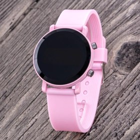 Resim Pembe Renk Çocuk Saati - Saat Öğretici Led Watch Kadran Kız Çocuk Saati ST-304312 