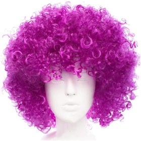 Resim Koyu Mor Violet Renk Afro Bonus Parti Peruğu 