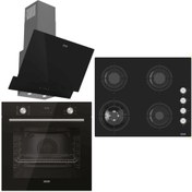 Resim Uğur YENİ FRY ART ANKASTRE SET SİYAH UAD 6012G SA3D - UAO 6041W3 SCY RSR1 - UAF 6011D SCPET 