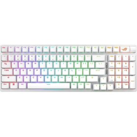 Resim Asus Rog Strix Scope Iı 96 Nx Snow Switch Hot-swap Rgb Beyaz Kablosuz Eng-q Mekanik Gaming Klavye 