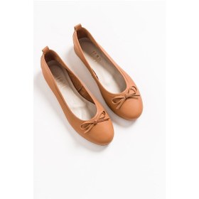 Resim Luvishoes 01 Taba Cilt Kadın Babet Taba 