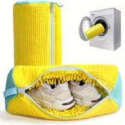 Resim 2 adet Peluş Fiber Yıkama Makinesi Ayakkabı Çantısı, Temizleme, Kurutma ve Hava Kurutma için Çok Uygun, Yüksek Permeabilite Malzeme, Dayanıklı Çamaşır Aksesuarları, Dayanıklı Fermuar Kapatma ile Ayakkabı Depolama | Yeniden Kullanılabilir | Çeşitli Ayakkabılar için Uygun | Leke Temizleme Seti, Çamaşır Çantısı 