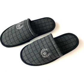 Resim Majhi Erkek Önü Kapalı Terlik Peluş Yıkanabilir Ev Terliği Misafir Çeyiz Damat Terliği Erkek Terlik 