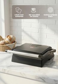 Resim Sinbo SSM-2594 1000W Izgara ve Tost Makinesi 180° Açılabilir Yapışmaz Plaka 