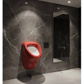 Resim Ece Banyo - Pisuvar Arkadan Su Girişli Kırmızı Beyaz - 3273-DL 