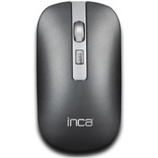 Resim Inca Kablosuz Bluetooth & Wireless Gri Mouse Rechargeable Special Gümüş Metallic Silent Mouse Iwm-531rg 