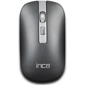 Resim Inca Kablosuz Bluetooth & Wireless Gri Mouse Rechargeable Special Gümüş Metallic Silent Mouse Iwm-531rg 