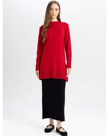 Resim Defacto Regular Fit Esnek Belli Basic Düz Siyah Maxi Etek D2526AX24WNBK81 Siyah 