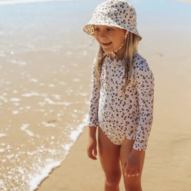 Resim Swim Essentials Yazlık Kız Çocuk Şapka- Leopar Ekru - Ekru / 4-6 Yaş 