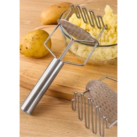 Resim Leylart Yeni Çift Katmanlı El Patates Ezici, Paslanmaz Çelik Patates Püresi Presi 