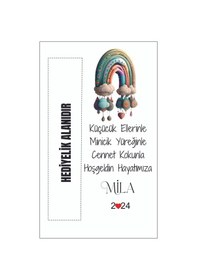 Resim Kişiye Özel Hediyelik Yenidoğan Kartı 9x15 Cm 100 Adet 