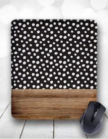 Resim Atölye Çizgi Polka Dots Kumaş Desen Bilek Destekli Mouse Pad 