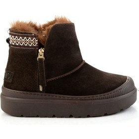 Resim Kahve Hakiki Deri Kadın Bot & Bootie K02748100402 Kahve 