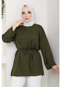 Resim Bestenur Günsel İpli Oysho Tunik 1646 - Haki Haki 