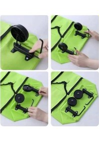 Resim Alışveriş Çantası Katlanabilir Pazar Arabası Tekerlekli Pazar Arabası Katlanabilir 