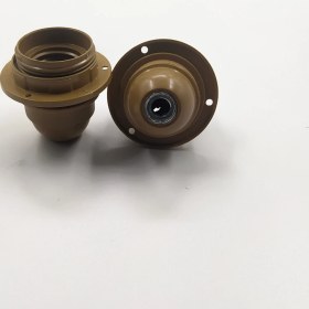 Resim Retro Vitrini Dekoratif Plastik E-27 Yarım Dişli Rondelalı Duy Gold (2 Adet) 