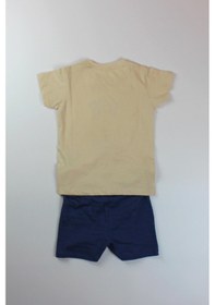 Resim Losan Erkek Bebek Penye Şort Takım Mavi 