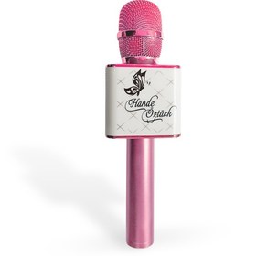 Resim BK Kişiye Özel Bluetooth Karaoke Mikrofon ve Hoparlör - Pembe 