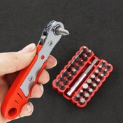 Resim 1 set 0 kompakt 36 dişli iki yönlü mini ratchet anahtar ve tornavida başlığı - altıgen & erik çiçeği kılıfı, dar alanlar için L açısı 