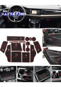 Resim Vw Volkswagen Passat 2019 Araç Içi Silikon Kaymaz Ped Kaplama Set (548440389) 