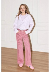 Resim Defacto Straıght Wıde İspanyol Paça Gabardin Pantolon Kız Çocuk G0602a826spbr94 Bordo-br94 