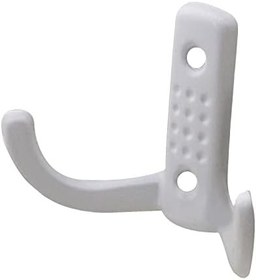 Resim Badem10 Noktalı Vestiyer Duvar Askısı Dolap Elbise Askılığı Beyaz Metal Askı (100 ADET) 