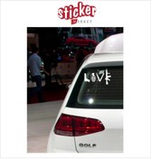 Resim Sticker Market Love Beyaz Renk Sticker 