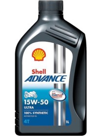 Resim Shell Advance 4t Ultra 15w50 Motosiklet Motor Yağı 1lt 