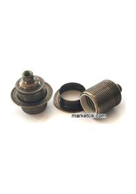 Resim Marketcik Eskitme Halkalı Metal Porselen E27 Duylar 