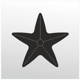 Resim Folyo Sticker Deniz Yıldızı 70cm Uzunluk Siyah 