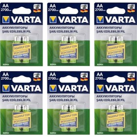 Resim Varta 5706 Aa 2700 Mah Şarjlı Kalem Pil 12 Adet 