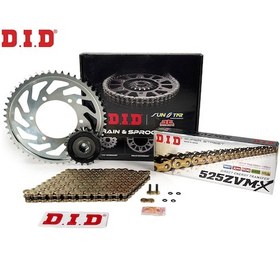 Resim Zincir Dişli Seti Yamaha Xsr 700 Cc 2016-2020 / Yamaha / Xsr 700 / 700cc / Zincir: Dıd-525zvm-x Gold -108 / Ön Dişli: Jt 16t / Arka Dişli: Sunstar 43t / 2016-2017-2018-2019-2020-2021-2022-2023-2024 