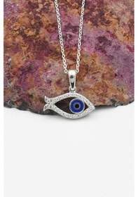 Resim Nazar Boncuğu Kolye - Nazar Boncuklu - Göz Kolye 925 Ayar Gümüş 901279 