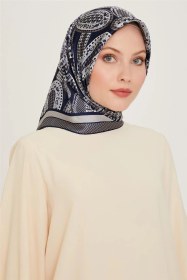 Resim Armine Etnik Desenli Twill Saf İpek Eşarp 9208d 83 Çok Renkli 