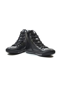 Resim Tirenti 605 Hakiki Deri Siyah Bilekli Günlük Erkek Çocuk Ayakkabı 