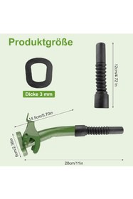 Resim BİTERSE Metal Dökme Ağzı, Yakıt Bidonu, Çıkış Borusu, Lastik Ağızlı, 20 Mm Tank Manşonu, Metal Bidon, 5/10/2 