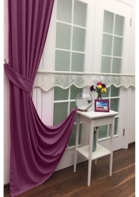Resim Evdepo Home Deniz Soft Pileli Fon Perde Mor (446545092) Mor 