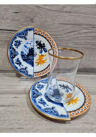 Resim River World 12 Parça 6 Kişilik Çay Seti Takımı Hyb 1 Serisi Çok Renkli 