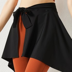 Resim Yoga Yüksek Bel Etek Anti-Şeffaf Hızlı Kuruyan Fitness Spor Yarım Etek Dans Eteği İpli Sıcak Dans Halter Üstü Bale Kısa Etek 