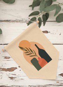 Resim Oturma Odası Duvar Dekoru, Pinterest Oda Dekoru, Boho Kanvas Flama Askılı Duvar Örtüsü NO:473 - Renkli - 18 / 30 x 40 