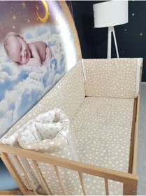 Resim bebek_iklimi 70x130 Bebek Beşik Korumalık Seti Yıldız Desen 4 Parça 