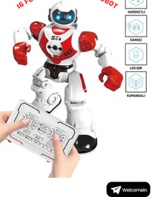 Resim welcomein 16 Fonksiyonlu Şarjlı Uzaktan Kumandalı Akıllı Robot Sesli Işıklı Programlama Dans Moonwalk Robot 