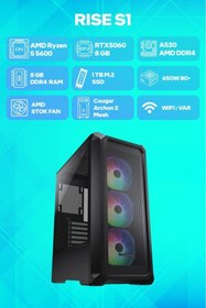 Resim Game Garaj Rise S1 AMD Ryzen 5 5600 16GB RAM 1TB SSD RTX5060 FreeDOS Tavsiye Sistem 