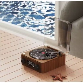 Resim newnet Vintage Pikap Tasarımlı Bluetooth Hoparlör Ve Dijital Saat Nostaljik Gece Lambası SD-AUX Dalga Sesi 