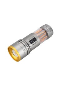 Resim Panther Pt- 4128 Usb Şarjlı El Feneri Gri - Sarı 