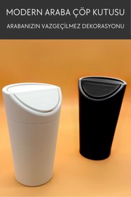 Resim Nosa Mall Araç İçi Çöp Kutusu | Araba Çöp Kovası | Kapaklı Organizer Çöp Kutusu | Oto Aksesuar Çöp Kovası Kutu 