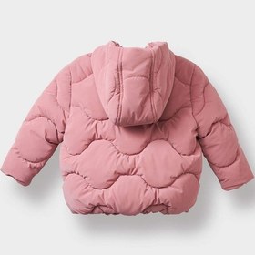 Resim Defacto Kız Bebek Kapüşonlu Fermuarlı Kapitoneli Şişme Mont F4823a525wnbr82 Bordo-br82 
