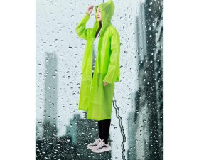 Resim Shopiolog Kadın Erkek Yağmurluk Kapüşonlu Çıtçıtlı Eva Siyah Yağmurluk 